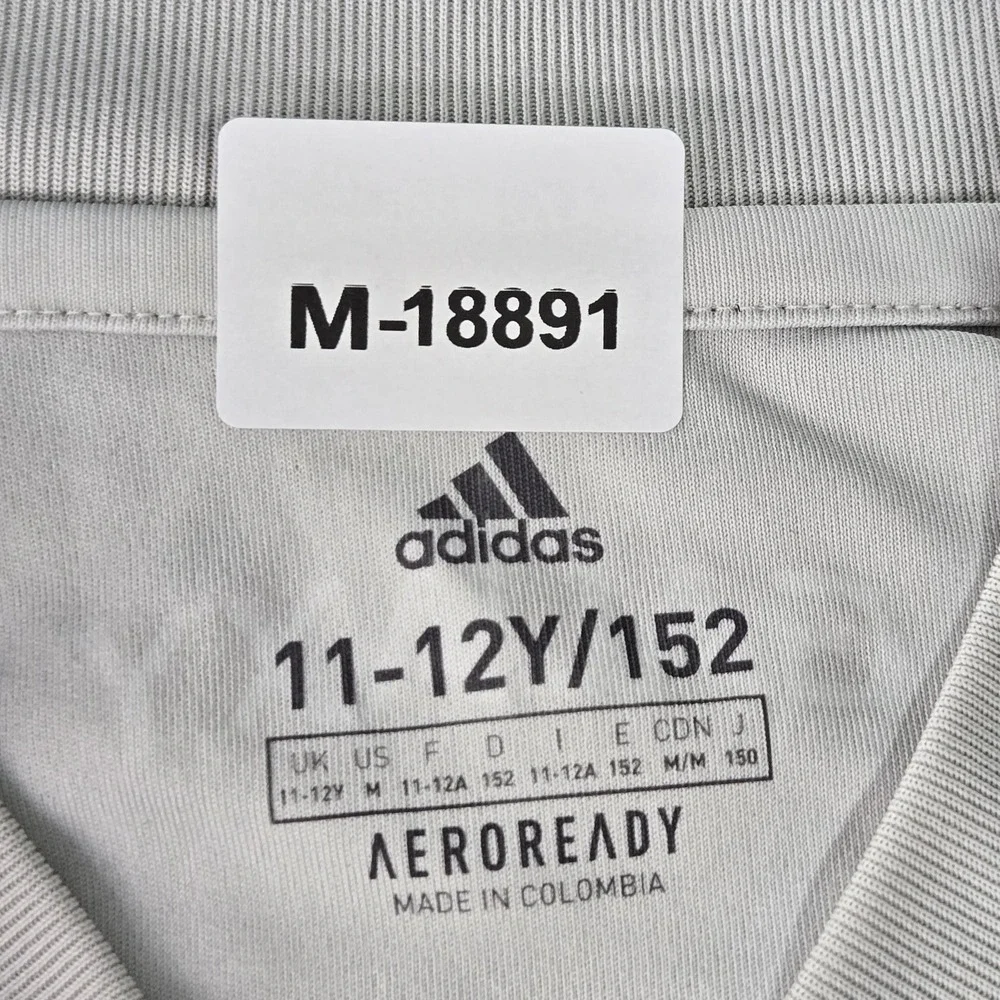 LA Galaxy Boys Jersey M White Adidas Graphic Team Crest AEROREADY‎ Home 2021